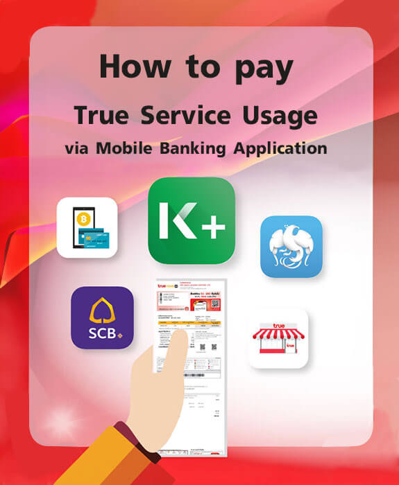 How to pay True Service Usage via Mobile Banking Application